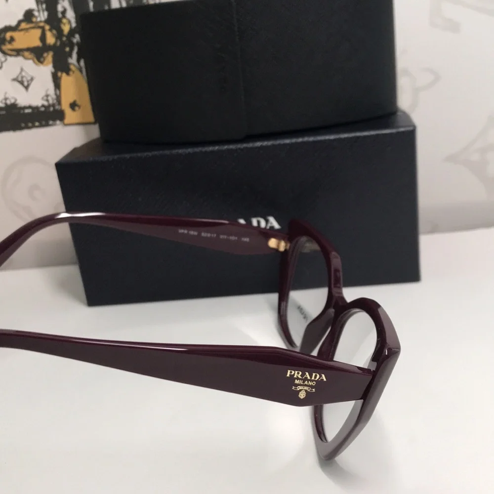 New Authentic 👓 Prada PR 18WV VIY1O1 Eyeglasses – Garnet
